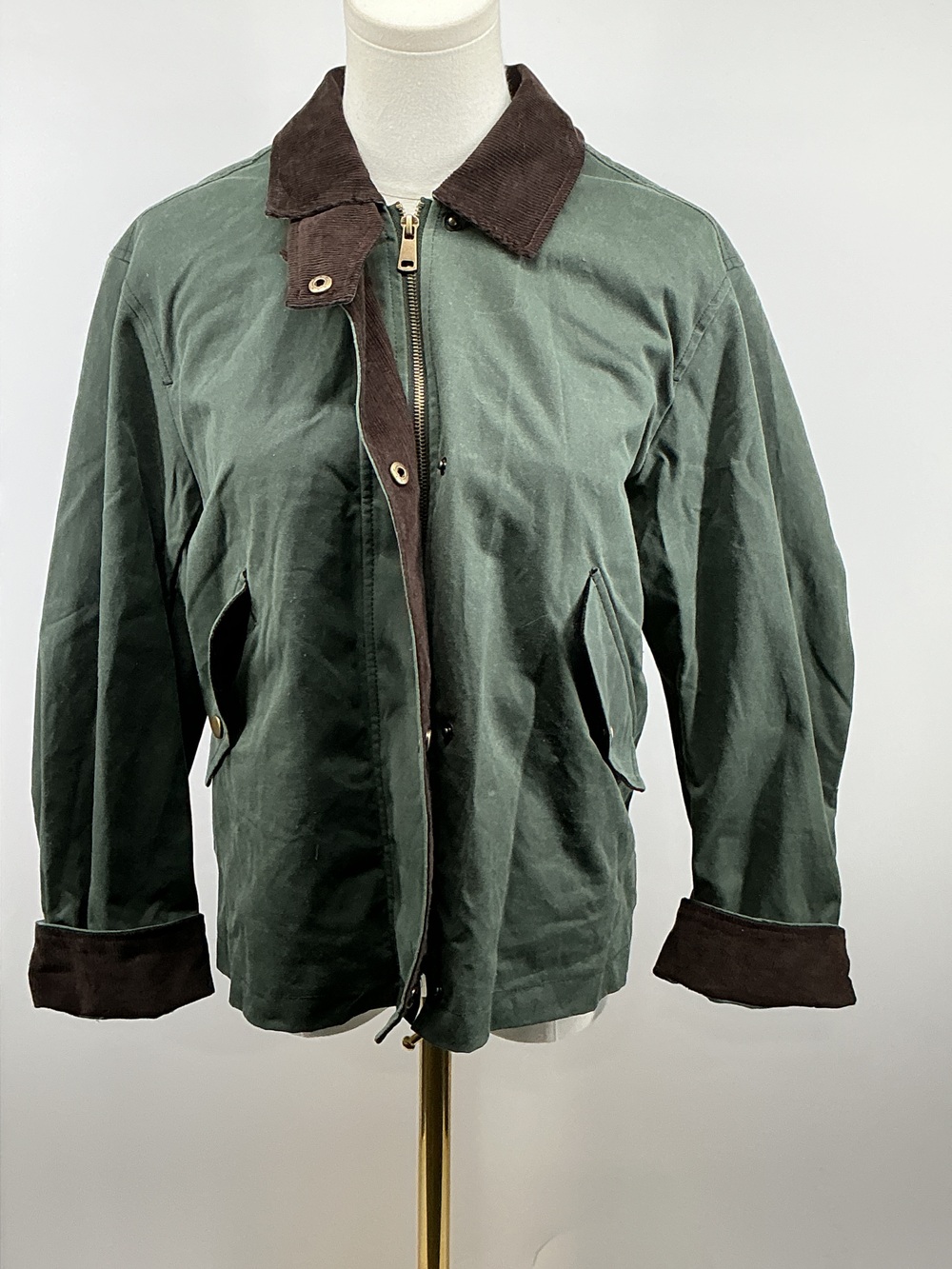 Organic Waxed Cotton Cropped Barn Jacket